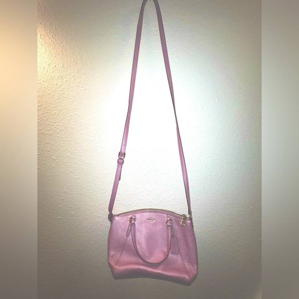 Purple coach purse